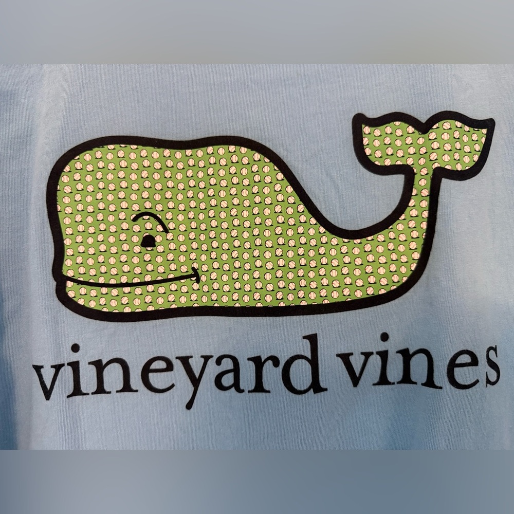 Vineyard Vines Men’s Light Blue Baseball Cotton Tee